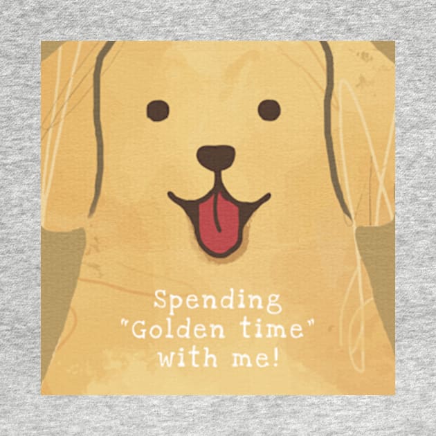 spending "Golden time'' with me! Golden Retriever dog puppy by Wit Image by rawpixel.com by badrhijri